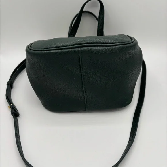 Ralph Lauren Dark Green ID small leather tote/crossbody Bag with Gold Accents - Picture 3 of 8